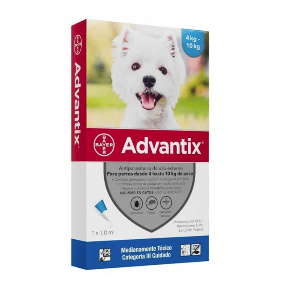 Pipeta Advantix para Perros 4 a 10 Kg