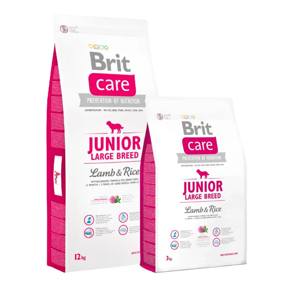 Brit Care Cordero y Arroz Junior Grain-Free para Perros Raza Grande