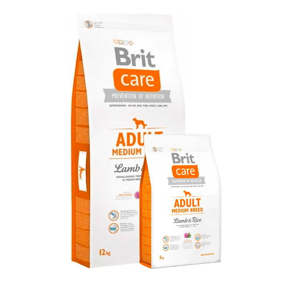 Brit Care Cordero y Arroz para Perros Raza Mediana