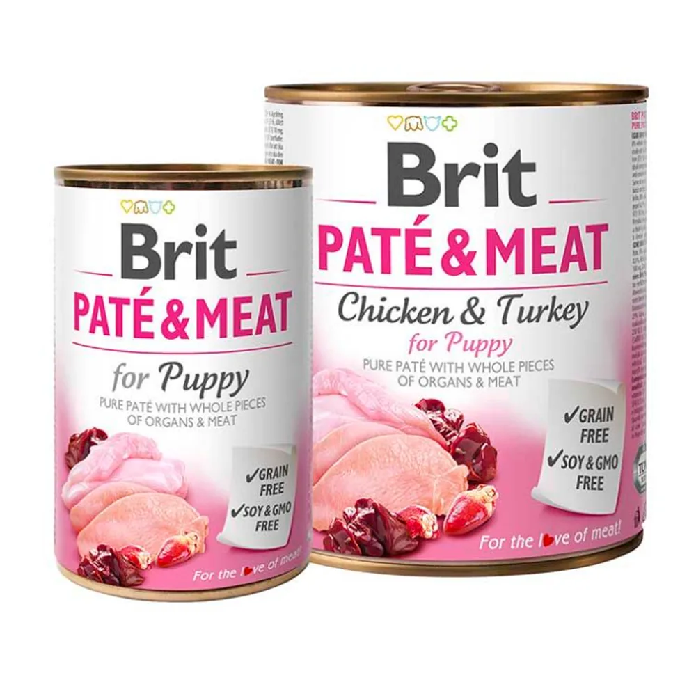 Brit Care Lata Paté & Meat de Pollo y Pavo para Cachorros