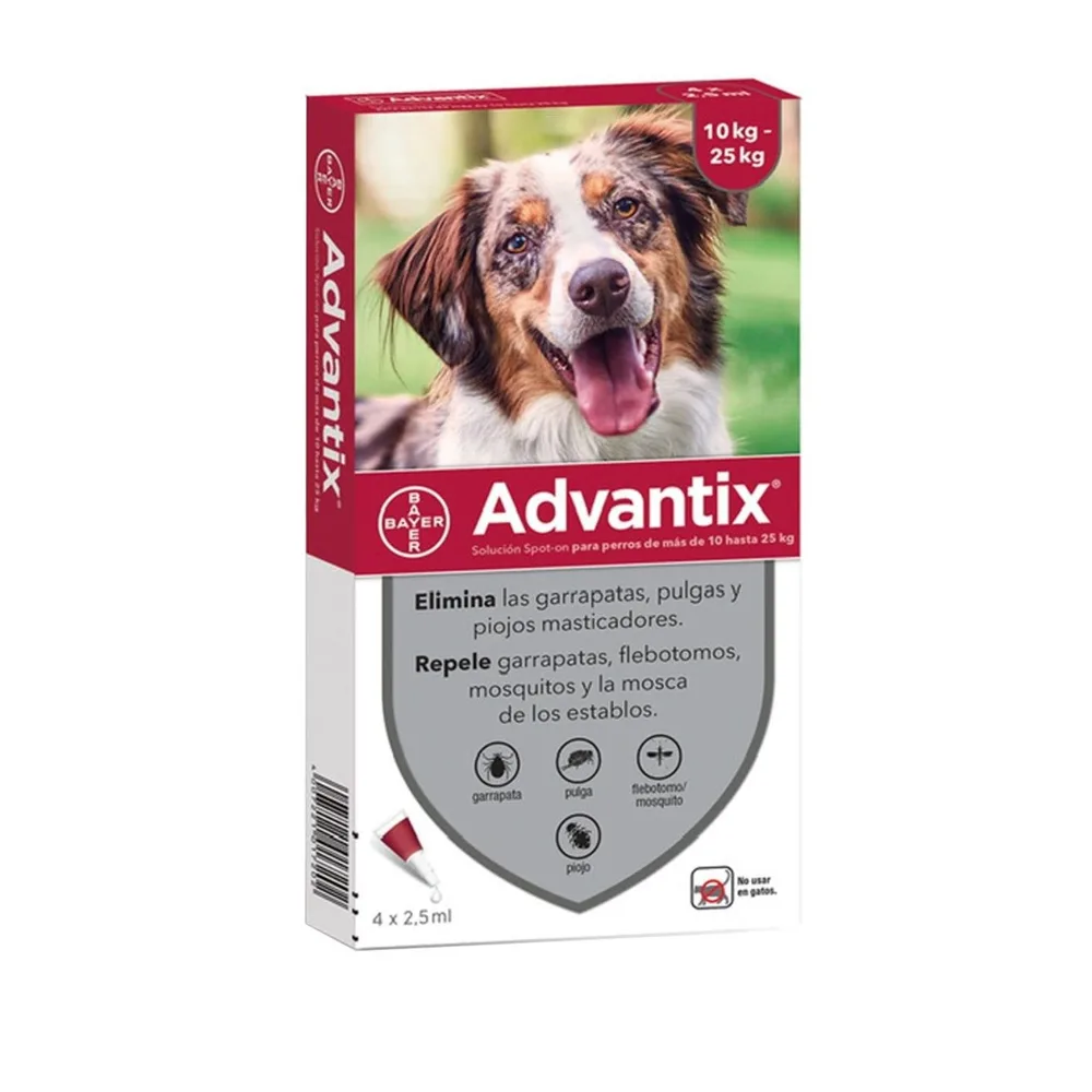 Pipeta Advantix para Perros 10 a 25 Kg