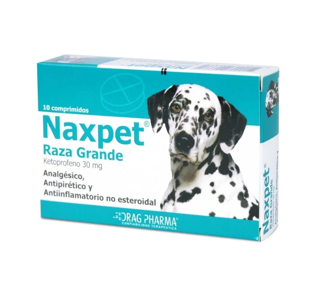 Naxpet Perros Raza Grande Mas De 30kg Ketoprofeno 30 mg 10 Comprimidos