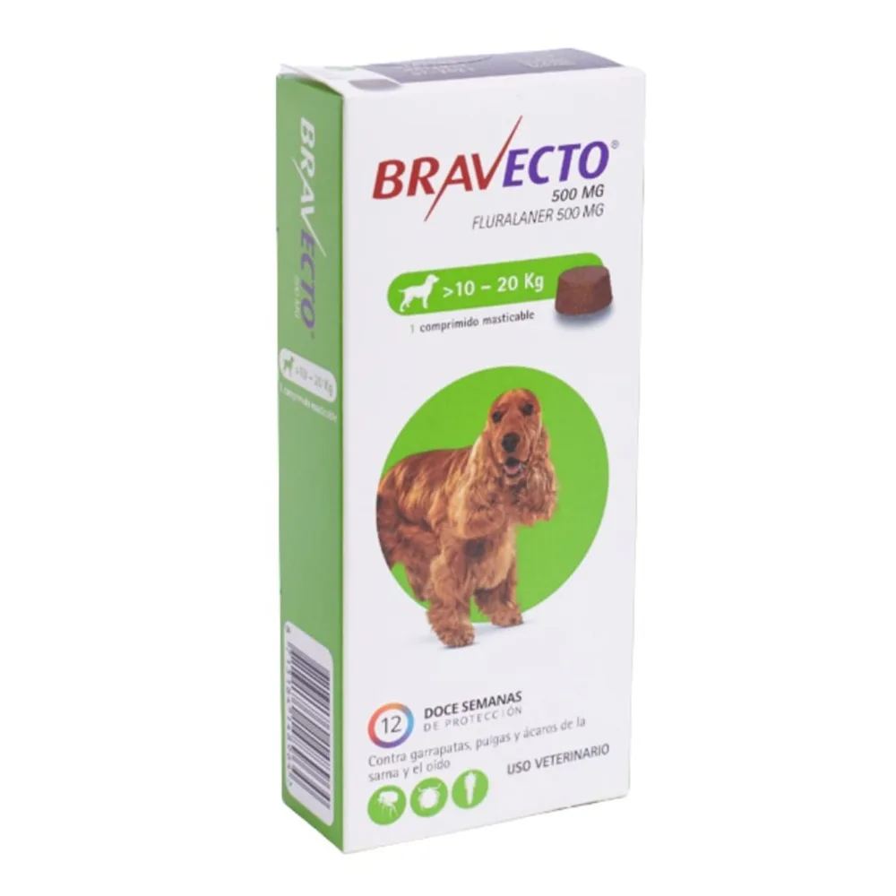 Desparasitante bravecto para perros 10 a 20 Kg
