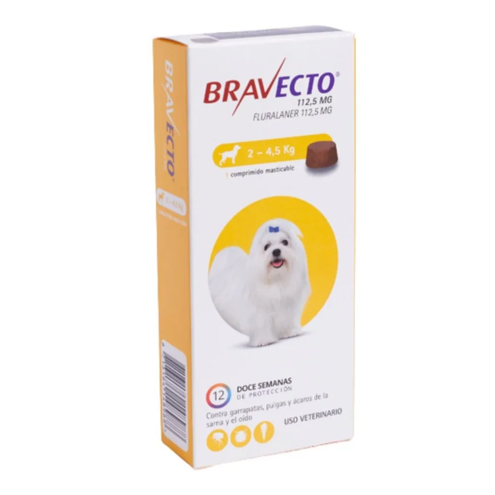 Desparasitante bravecto para perros 2 a 4,5 Kg