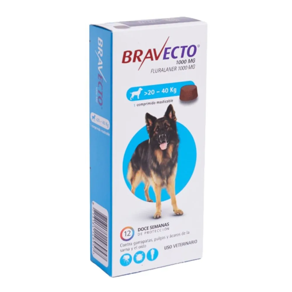Desparasitante bravecto para perros 20 a 40 Kg