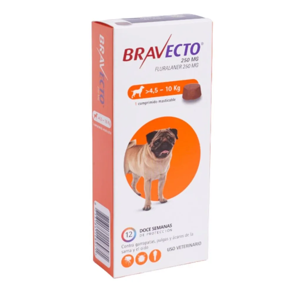 Desparasitante bravecto para perros 4,5 Kg a 10 Kg