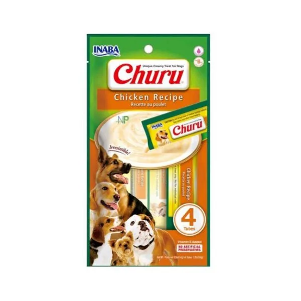 Churu pollo para perros 56 Gr 4 Tubos