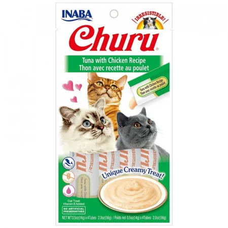 Churu Sabor Atún con Pollo 56 Gr Para Gatos 4 tubos