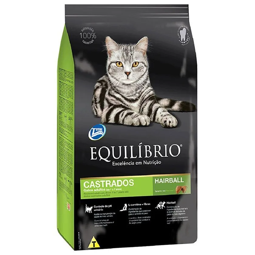 Equilibrio - Gatos Castrados Hairball 1.5 Kg