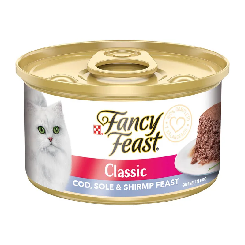 Fancy Feast - Mousse Pescado y Camarón para Gato Lata 85 Gr