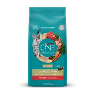Purina One Gatos Adultos - Pollo y Carne 2 Kg