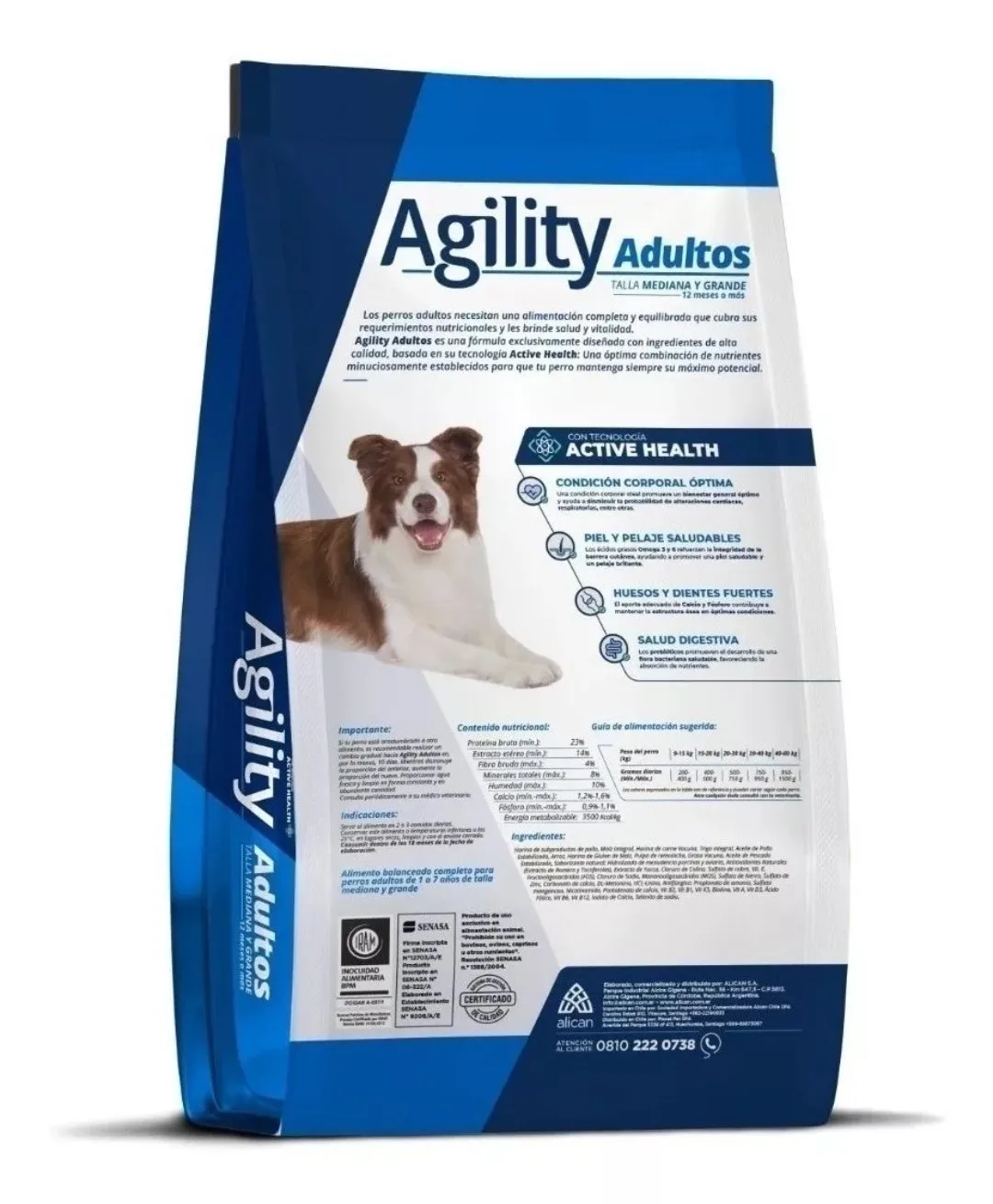 Agility Perro Adulto Raza Mediana y Grande 15kg - Imagen 2