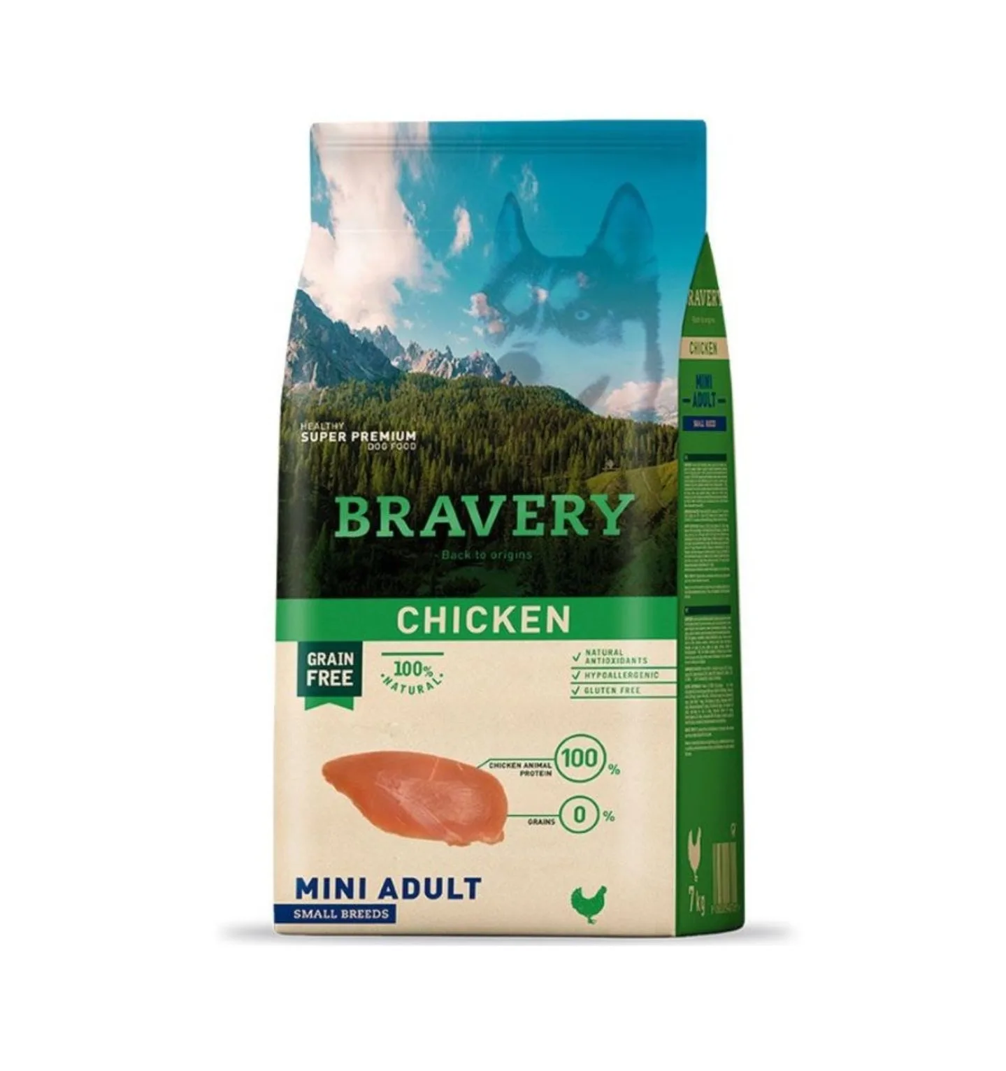 Bravery Chicken Mini Adult Small Breeds 2 - 7 Kg